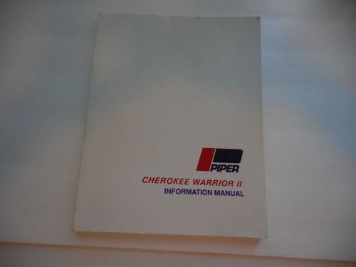 Piper cherokee warrior  pa-28-161 information manual