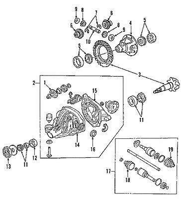 Rear axle shaft assy. left