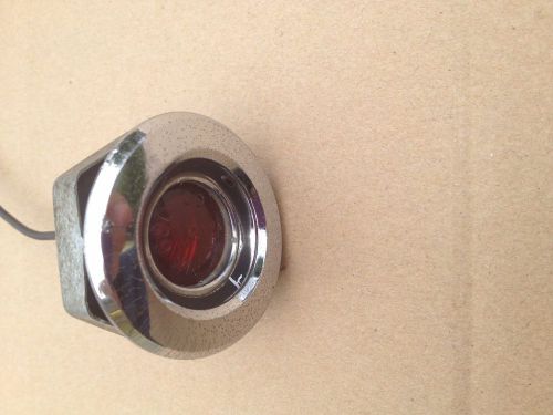 1968 dodge signal light with curved bezel chrome red lens mopar used rear round