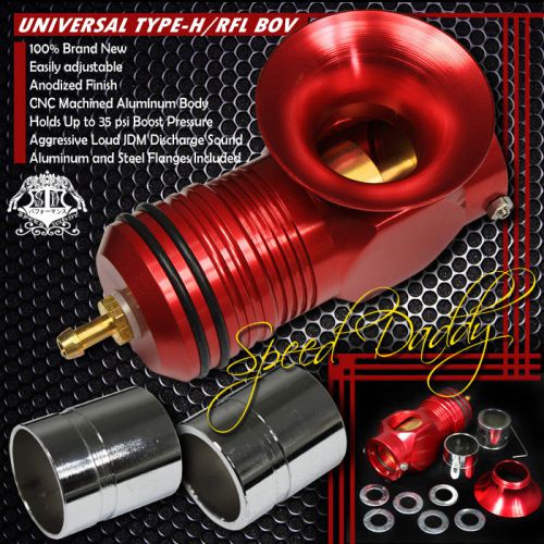 Universal adjustable billet anodized type-h rfl psi turbo blow off valve bov red