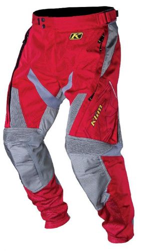 New klim dakar itb riding pants motocross enduro off-road atv red 34 regular