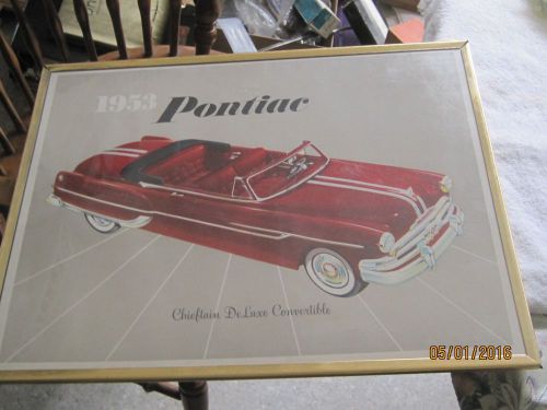 Used 1953 pontiac red convertible dealership poster