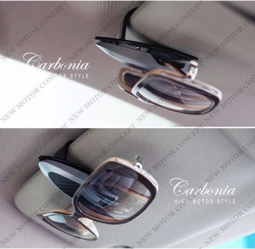 New!! carmate carbonia csz325 sunglasses car visor clip holder (grey)