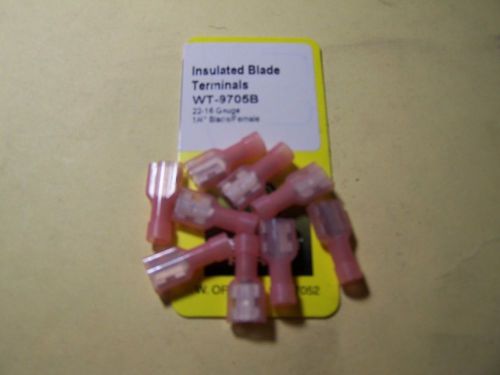 Electrical terminal - insulated blade terminals - 22-18 ga, 1/4&#034; blade, female