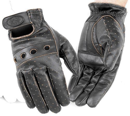 New river road womens outlaw vintage leather gloves, black, 2xl/xxl