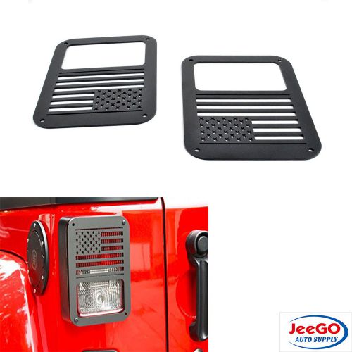 Usa flag rear light tail lamp covers trim guards protector for jeep wrangler jk