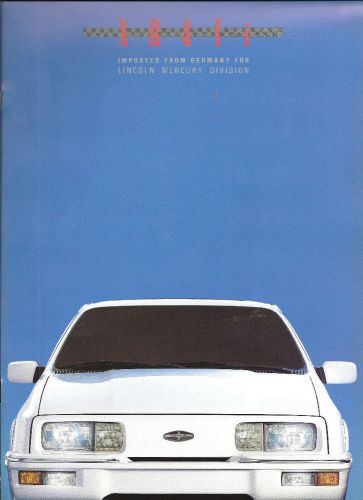 1988 merkur xr4ti lincoln mercury car from germany sales brochure 17 pages mint