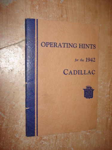 1942 cadillac owners manual neat glove box book wow v-8