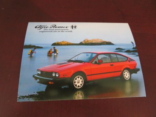 1985 alfa romeo gtv6 postcard gtv-6 gtv 6 post card