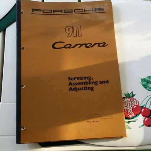 1984 porsche 911 carrera servicing, assembling and adjusting manual oem