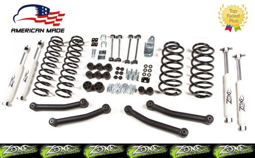 1997-2002 jeep wrangler tj lj 4&#034; full suspension lift kit zone offroad j10 m/usa