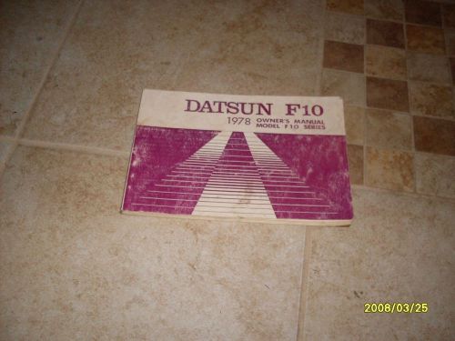 1978 datsun f10 owners manual owner&#039;s guide book original