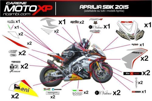 Stickers decal moto aprilia rsv4 2009 2012 2015 2010 2011  sbk 2015