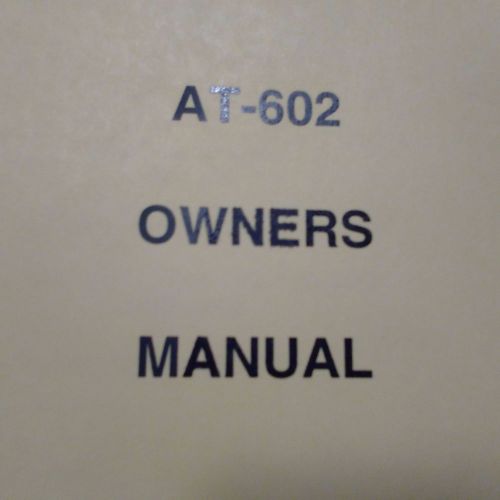 Air tractor at-602 owner&#039;s manual