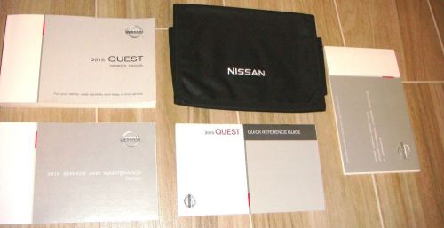 2015 nissan quest full owners manual with case guide books booklets