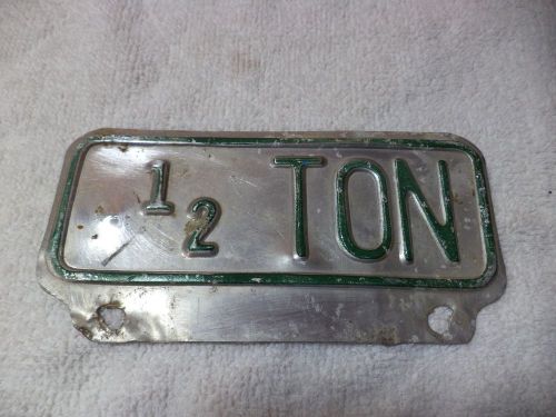 Accessory 1/2 ton license plate tag topper chevy ford dodge pickup truck rat rod