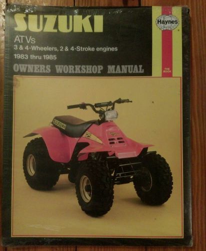 1983-1985 suzuki atv 3 &amp; 4 wheeler haynes shop manual 1153 free shipping look