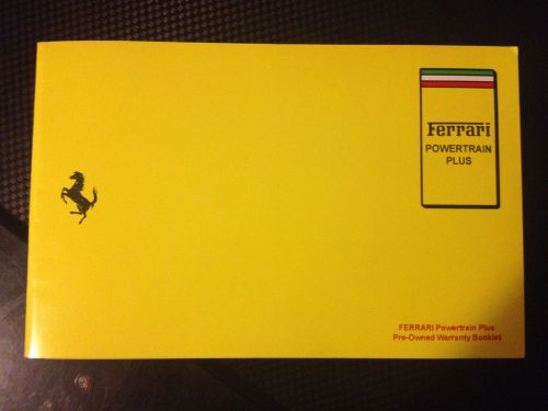 Ferrari powertrain plus extended pre owned warranty book manual 355