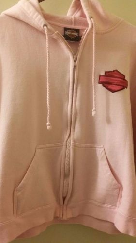 Women&#039;s  harley davidson lightweight hoodie lt. pink  size- x-small ex.cond.