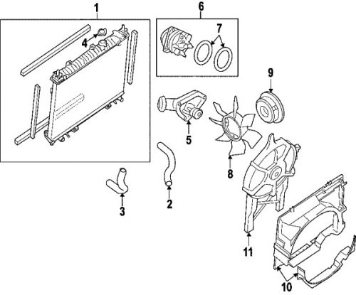 Nissan 21010ea010 genuine oem water pump