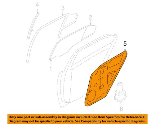 Hyundai oem 06-08 sonata glass-rear door-regulator module left 834713k001as