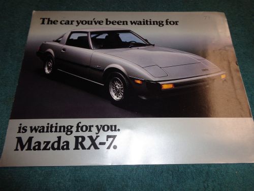 1979 mazda rx-7 sales brochure / original rx7 dealership folder