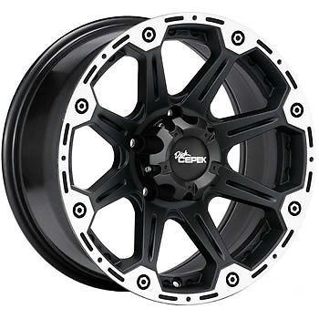 17x8.5 black dick cepek torque 6x5.5 +6 rims free passer ct404 265/70/17 tires