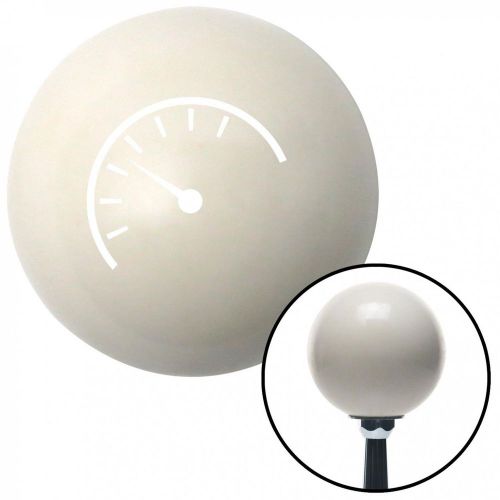 White instrument gauge ivory shift knob with 16mm x 1.5 inserttop plastic