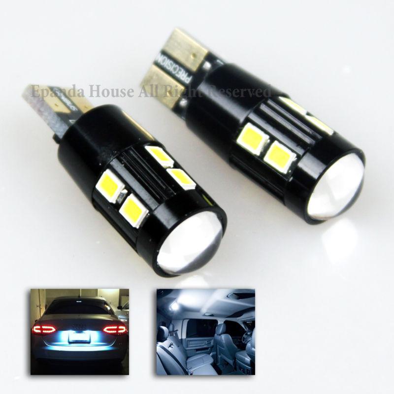 High end! 2pc jdm super white 10-led smd t10 194 168 w5w projector lens bulbs