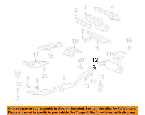 Toyota oem 00-05 celica 1.8l-l4 exhaust-rear pipe assembly gasket 1745122040