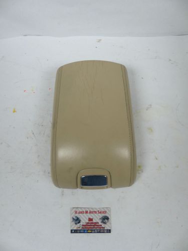 Oem jaguar 04-07 xj8 xjr vaden plas center console arm rest cover lid - tan