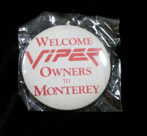 Dodge viper owners welcome to monterey tin event pin badge collectible