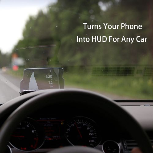 Head up display glass -- shows the way and speed