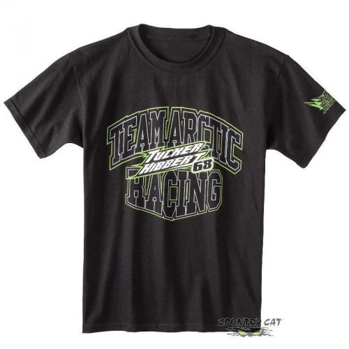 Arctic cat youth tucker hibbert 68 team racing cotton t-shirt - black - 5269-96_