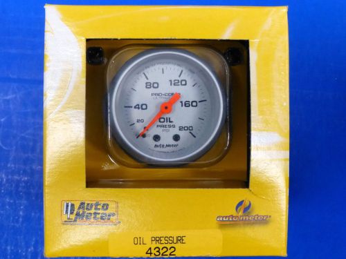 Auto meter 4322 ultra lite mechanical oil pressure gauge 0-200 psi 2 1/16