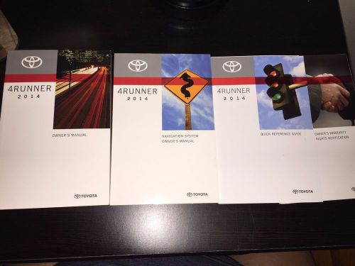 2014 oem toyota 4runner owners manual set includes navigation system manual