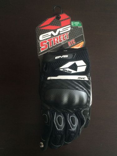 Evs motorcycle gloves. black, size large. new