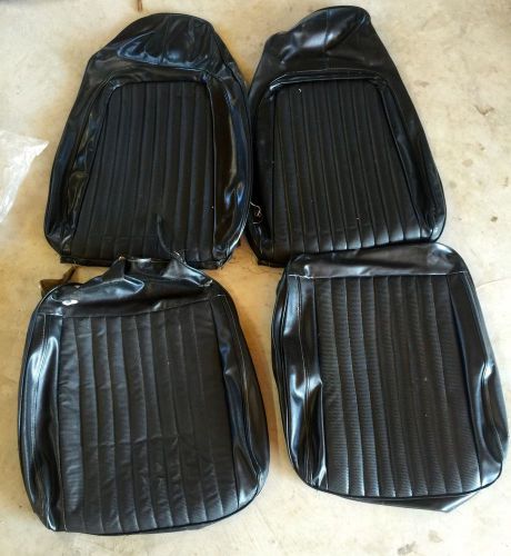 Oem original 1972 1973 barracuda cuda challenger front/ rear seat covers black