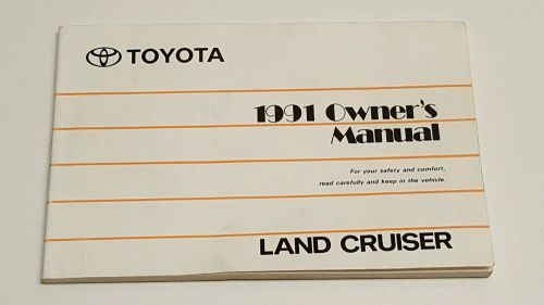 1991 toyota land cruiser owners manual v6 4.0 l 4x4 2wd factory original book