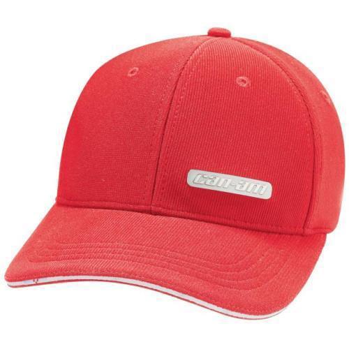 Can-am spyder factory club cap baseball hat fire red new oem l/xl 4459207306