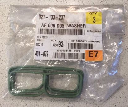 Vw golf jetta intake manifold gasket set of 3 genuine brand new 021133237