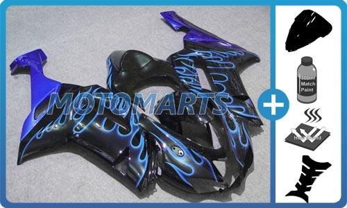 Bundle for kawasaki ninja zx6r 07 08 injection body kit fairing & windscreen ab