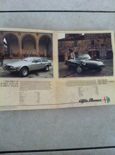 Oem factory brochure literaure alfa romeo 2000 spider veloce