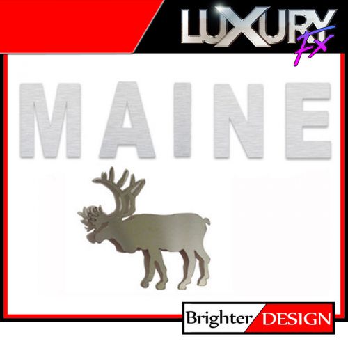 6p stainless steel maine &amp; elk emblem by luxury fx