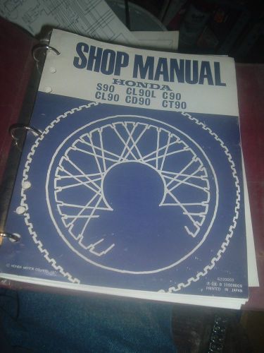 Honda s90, cl90l c90, cl90, cd90, ct90  early 60&#039;s 70&#039;s honda&#039;s shop manual