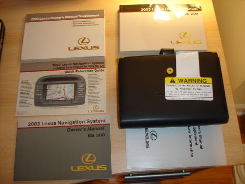 2003 lexus es330 owners manual with case and owners manual &amp; various supplements