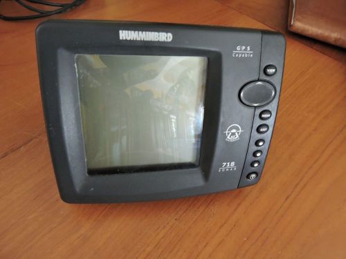 Humminbird 718 sonar gps capable dual beam fish finder  head unit only*untested