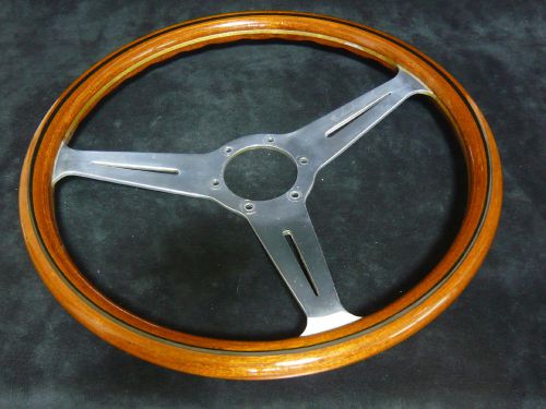 Nardi classic wood steering wheel polished spoke  36.5cm(14.3inch)