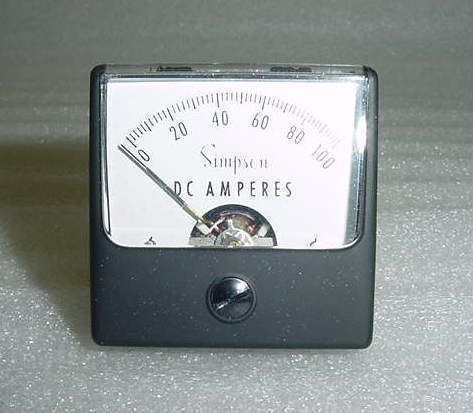 New simpson aircraft dc amps indicator