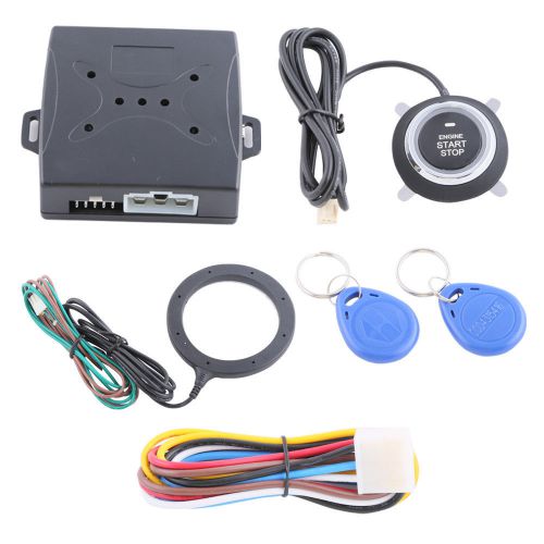 Quality rfid car alarm system with push button start &amp; transponder immobilizer